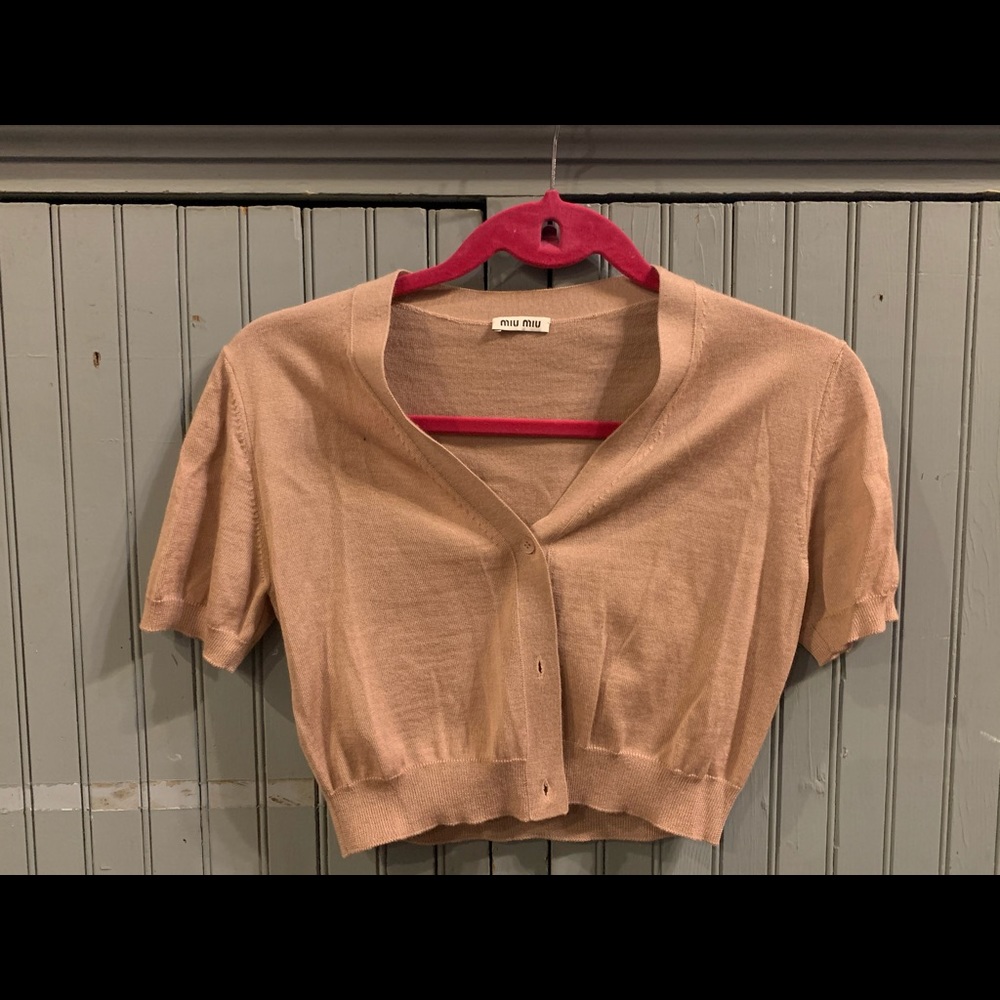 Silk and cashmere miu miu cardigan